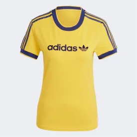 07361 Adidas Badge slim tee Crew Yellow