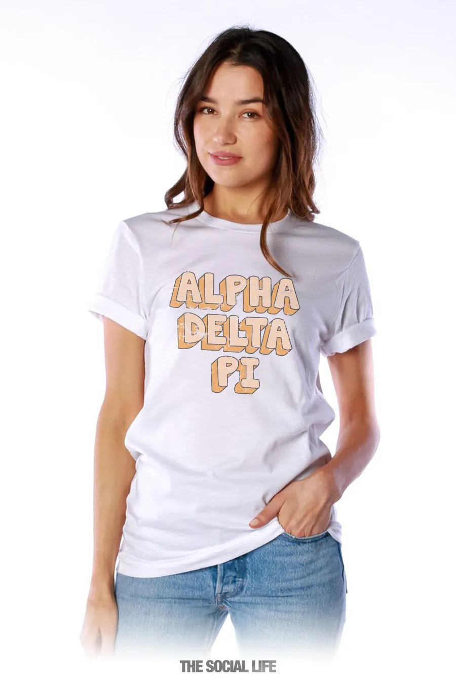 Alpha Delta Pi Stone Age Tee