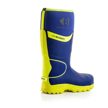 BBZ8000 Buckbootz S5 360° High Visibility Neoprene/Rubber Safety Wellington Boot with Ankle Protection - Ultimate Safety Wellington Boot