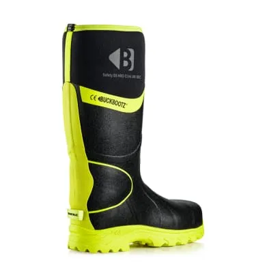 BBZ8000 Buckbootz S5 360° High Visibility Neoprene/Rubber Safety Wellington Boot with Ankle Protection - Ultimate Safety Wellington Boot