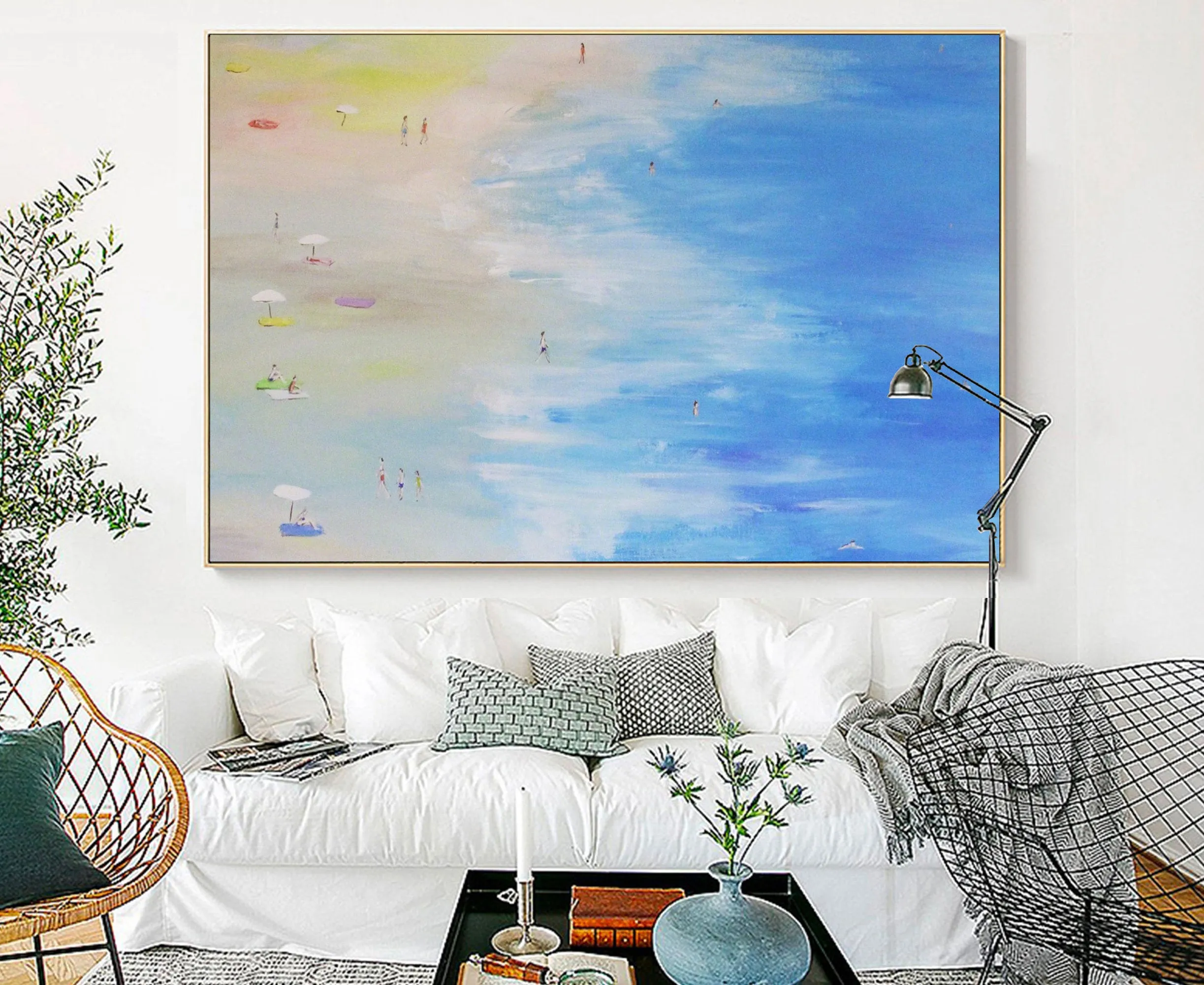 Beach Painting Impressionlist Art Painting Op050