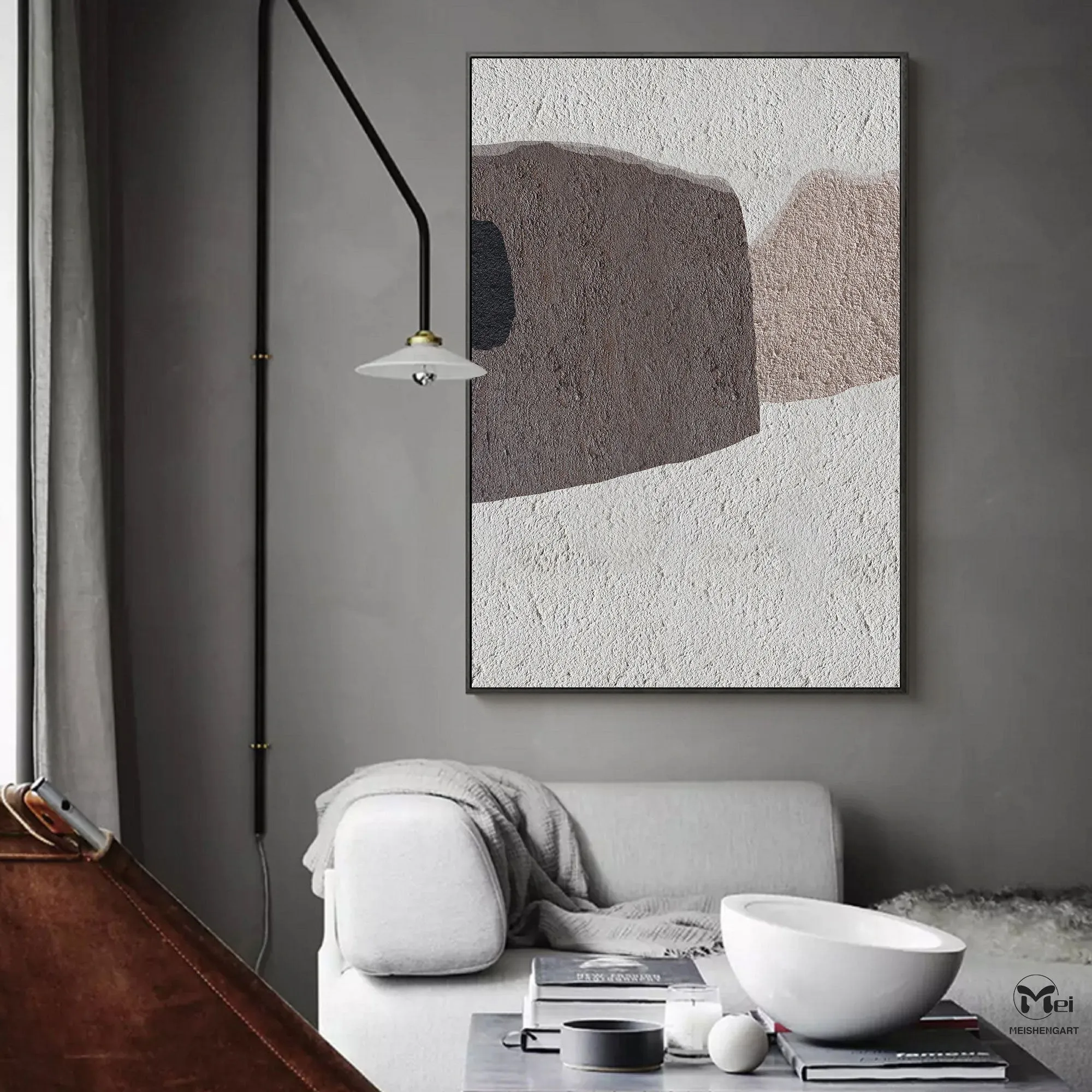 Beige Abstract Painting Minimalist Art Nordic Painting Ap122