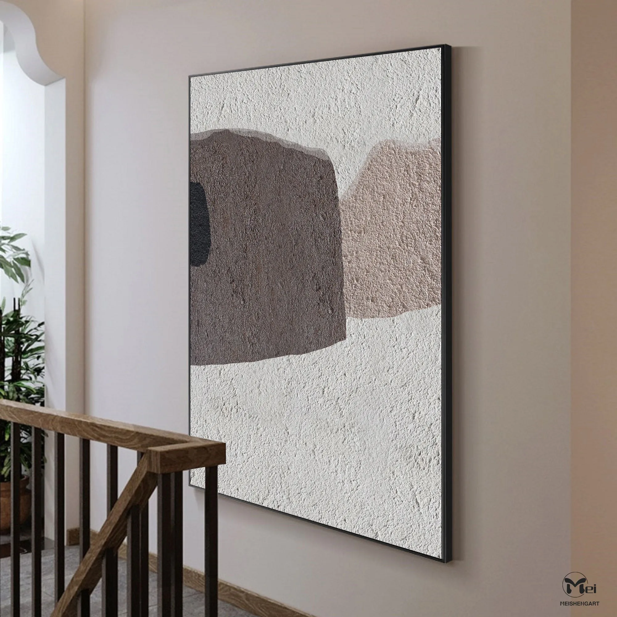 Beige Abstract Painting Minimalist Art Nordic Painting Ap122