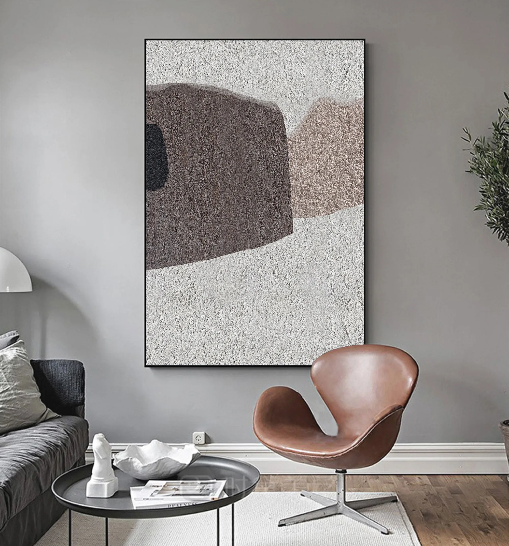 Beige Abstract Painting Minimalist Art Nordic Painting Ap122