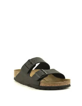 Birkenstock — Arizona Birko Flor - Black Regular Width