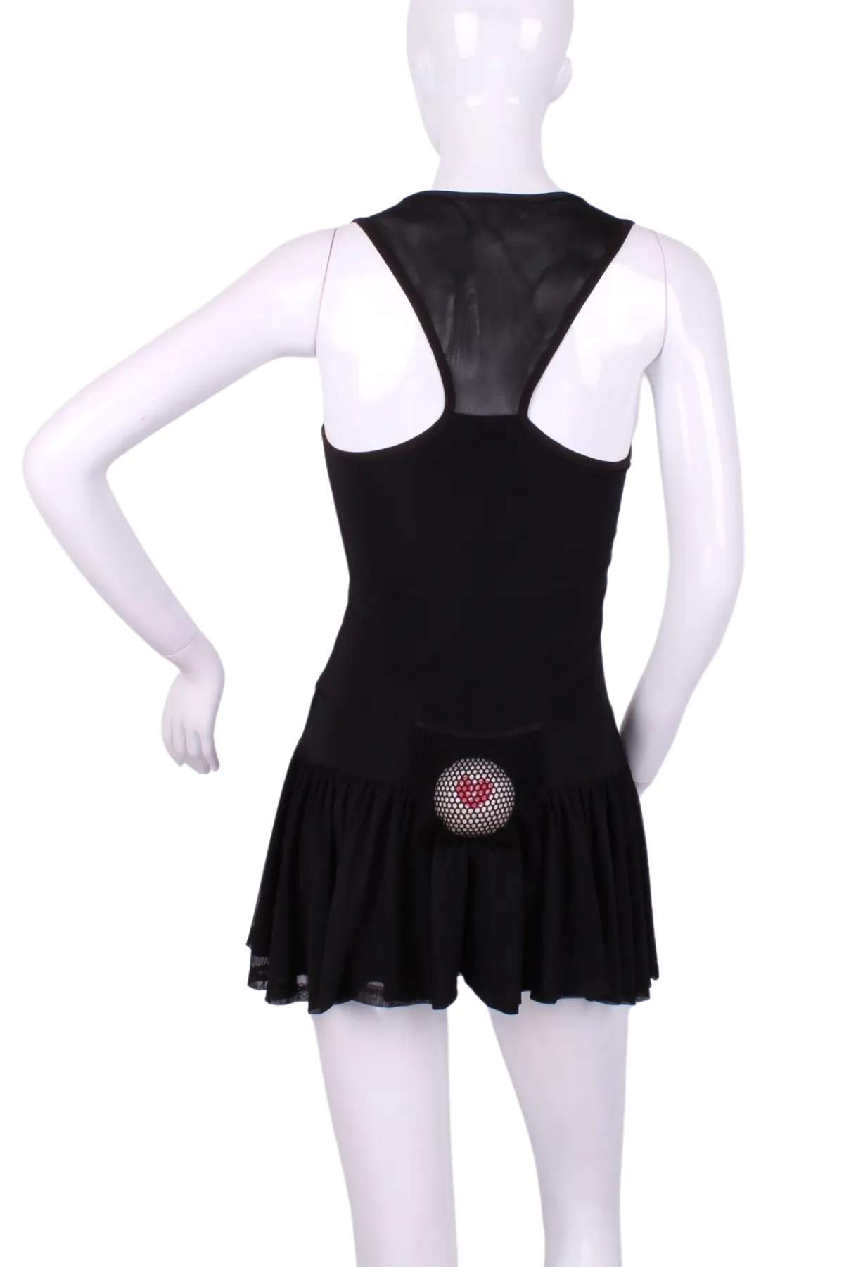 Black Mesh on Color Sandra Dee Court To Cocktails Tennis Dress