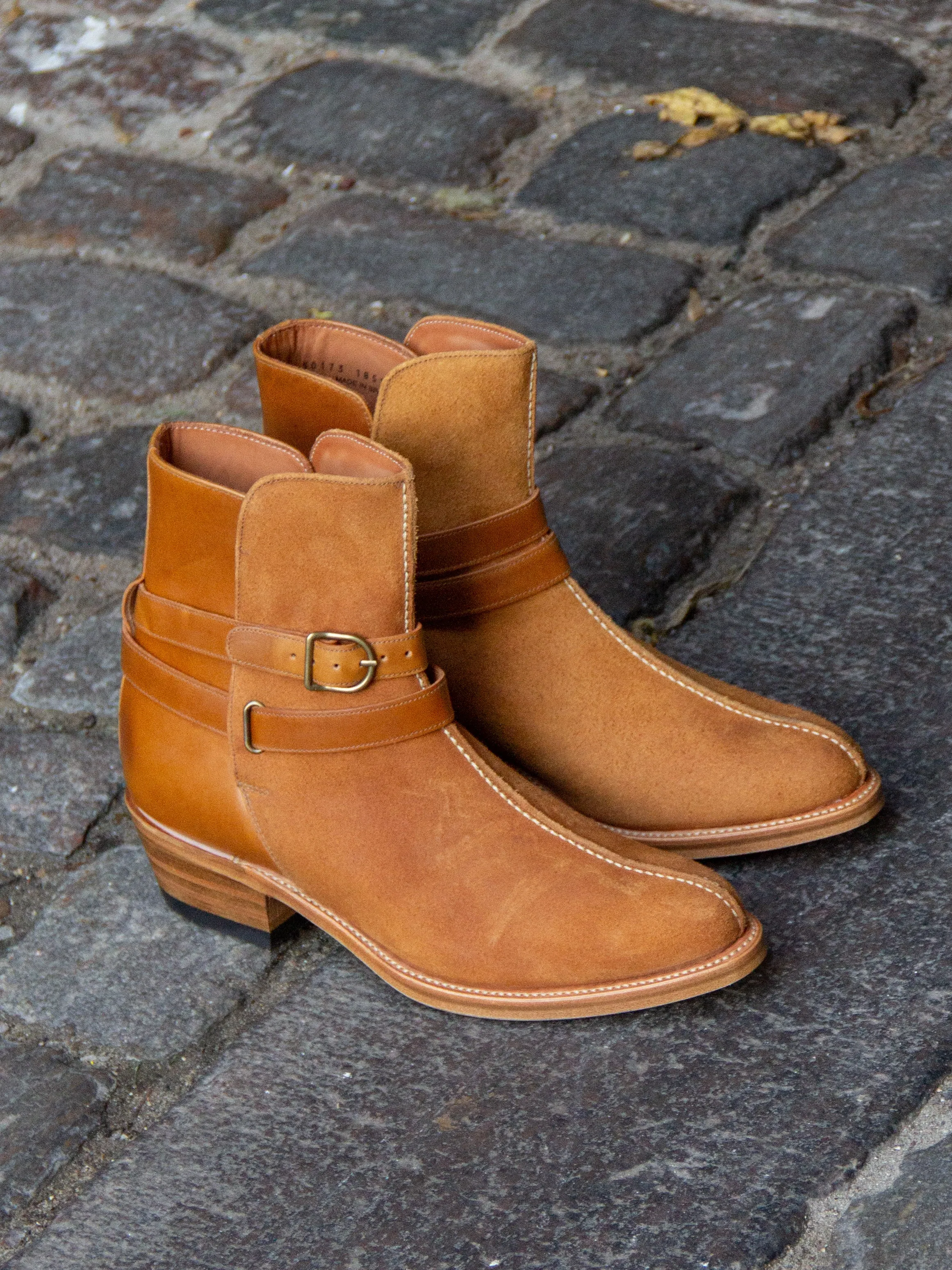 Bright Shoemakers, Jodhpur Boot, Camel Rough-Out/ Pull-Up