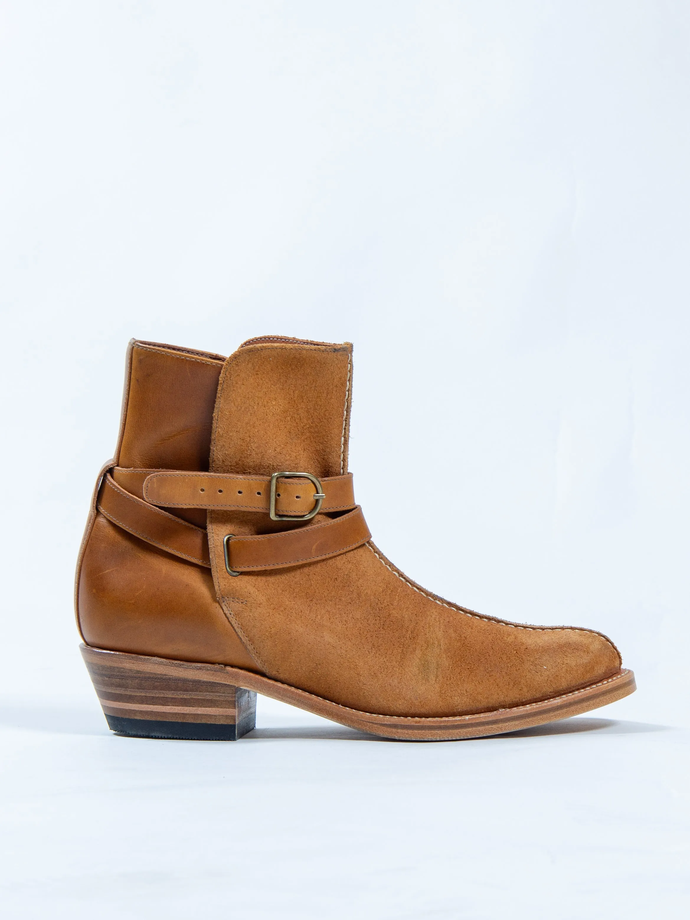 Bright Shoemakers, Jodhpur Boot, Camel Rough-Out/ Pull-Up