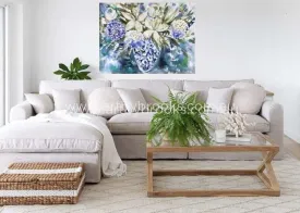 Coastal Hampton’s arrangement   - Original on Belgian linen 90x120 cm