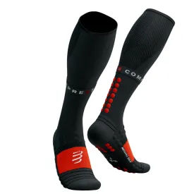 Compressport | Full Socks Winter Run | Black / High Risk Red