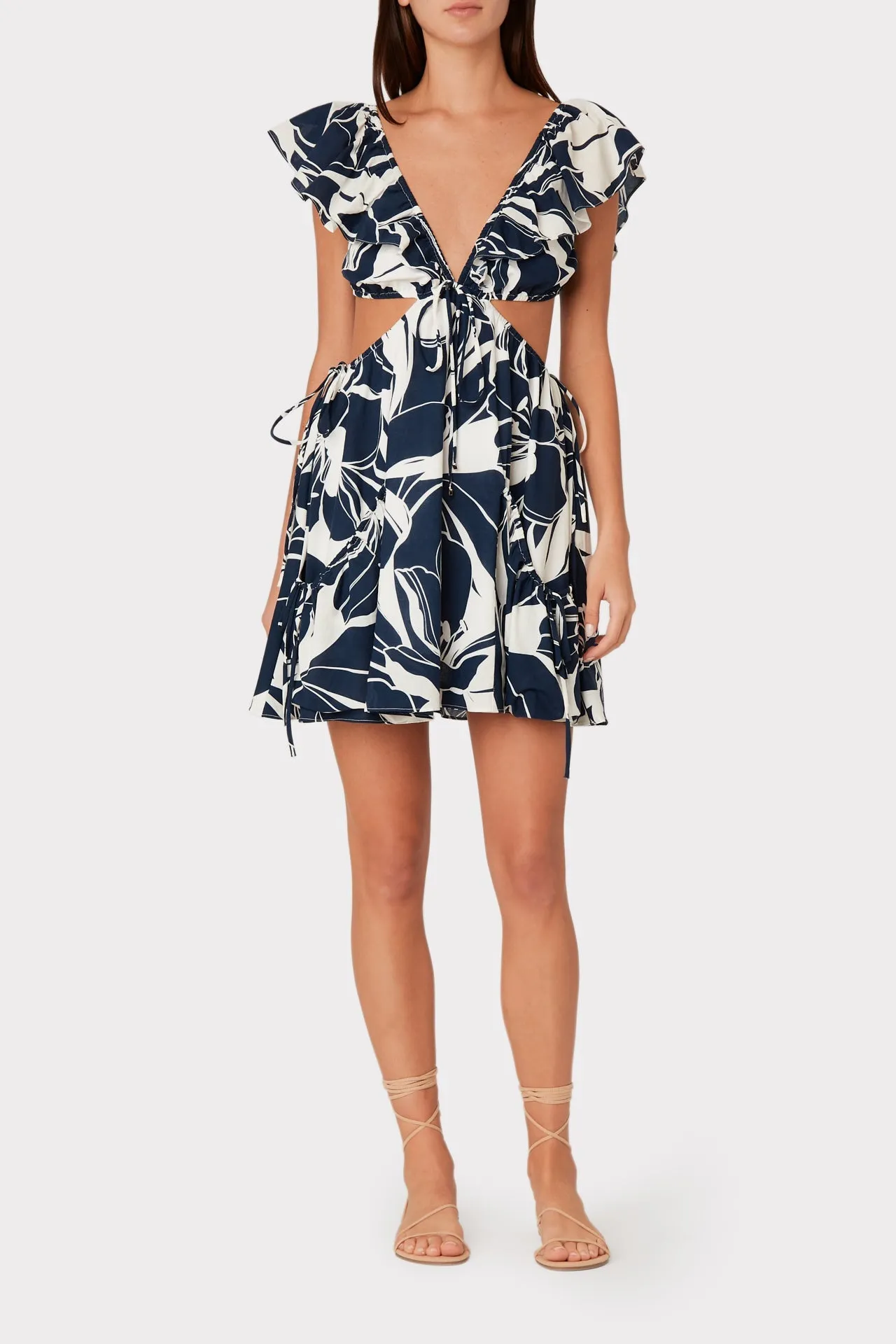 Delilah Stencil Floral Voile Dress