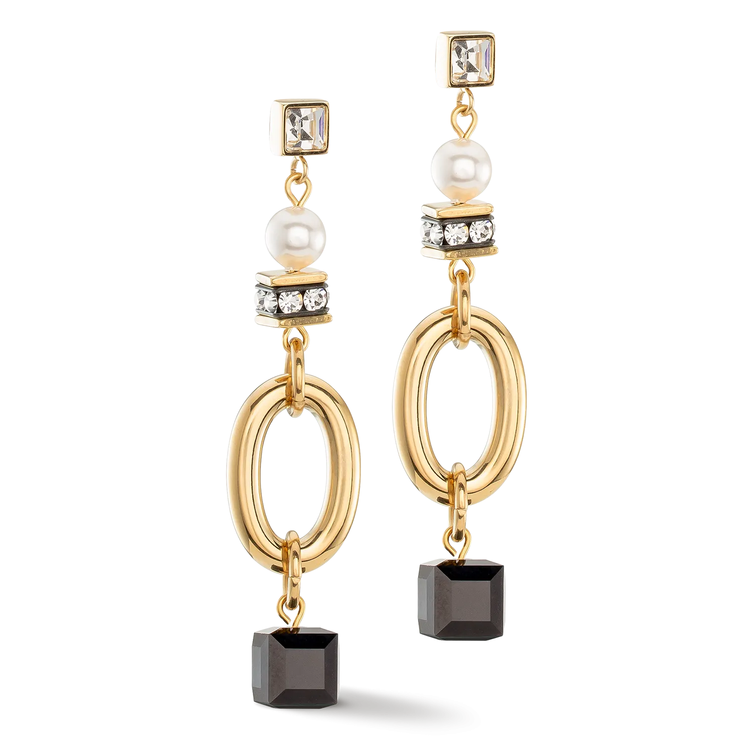 Earrings Mysterious Mix gold-black