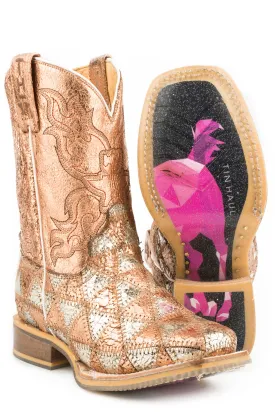 Girls Tin Haul "Mish and Mash" Western Square Toe Boot