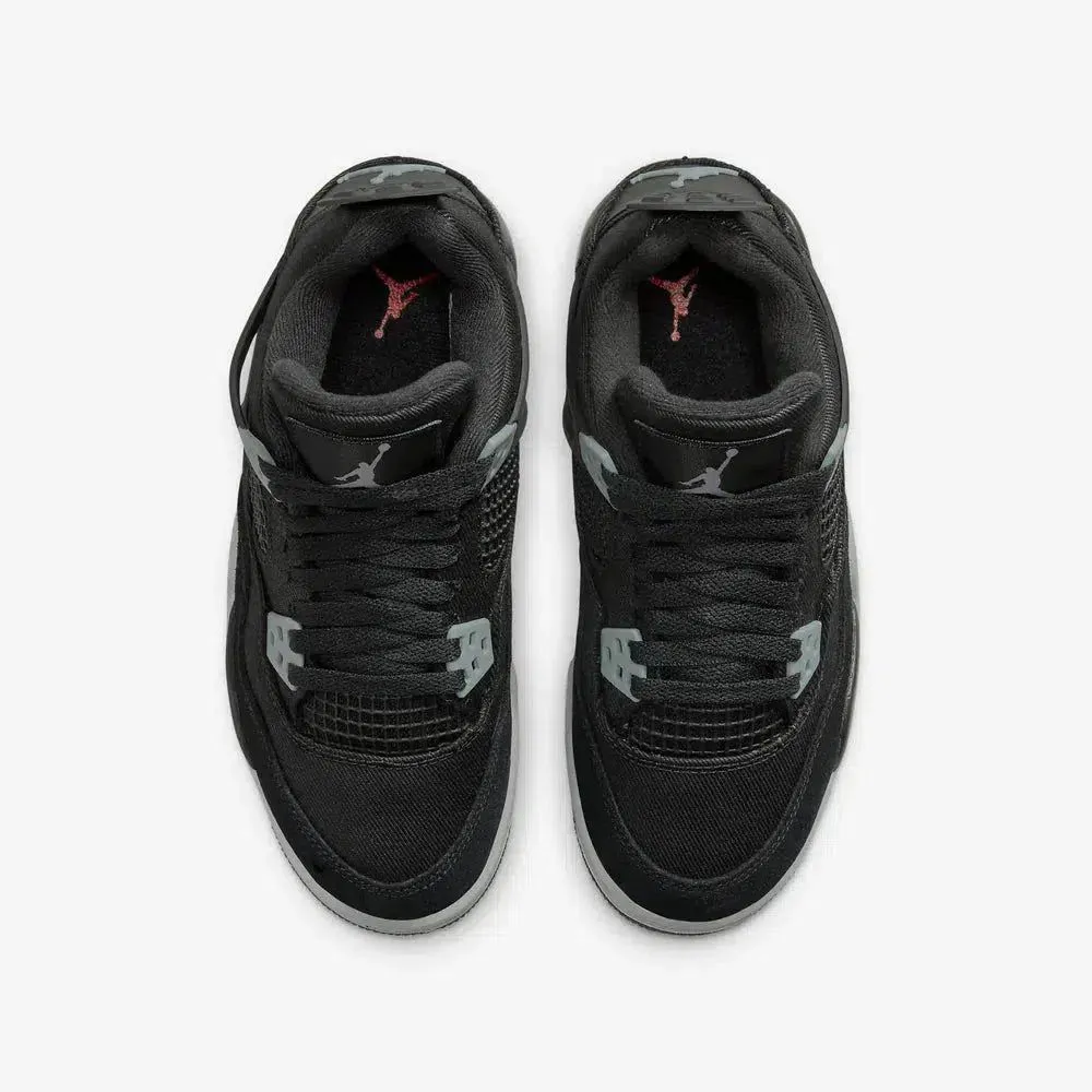 (GS) Air Jordan 4 Retro SE 'Black Canvas' (2022) DV0553-006