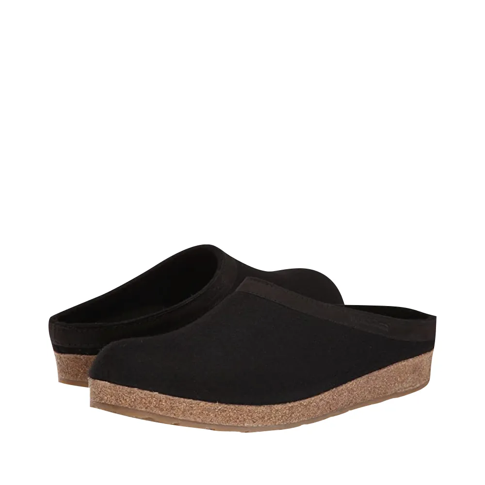 Haflinger Grizzly Wool Clog (Black)