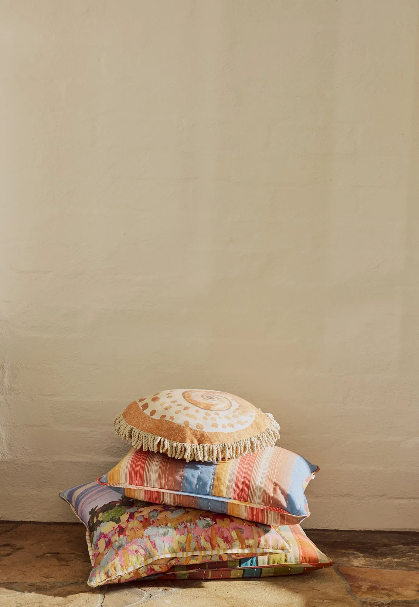 Handwoven Cotton Kantha Cushion Cover