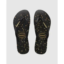 Havaianas Slim Metal Logo Stars Black/Gold