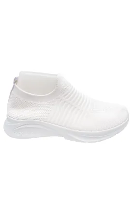 Joy Trainers | Slip On | White