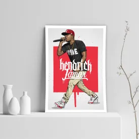 Kendrick Lamar Poster, Custom Music Print, Music Poster, Custom Canvas, Home Decor, Wall Hangings, Pop Music, Hip Hop