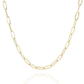 Large Paperclip Layering Necklace in Gold and Silver