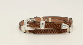 M&F Western® Concho Stamped Pattern Leather Hat Band