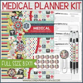 Medical Planner Kit {FULL SIZE; UNDATED} PRINTABLE