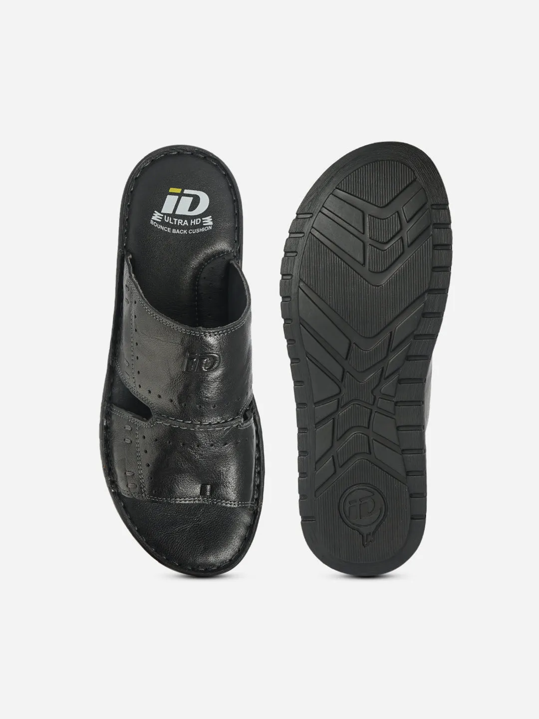 Men's Black Casual Slip On Sandal (ID4067)