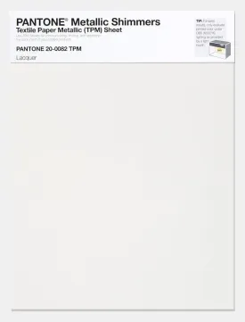 Pantone Metallic Shimmers Textile Paper Metallic Sheet 20-0082 Lacquer