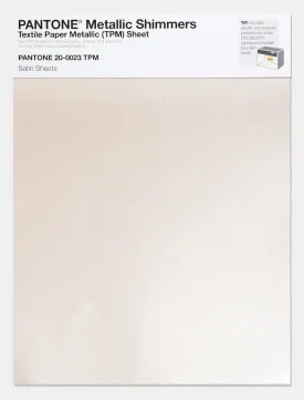 Pantone Metallic Shimmers Textile Paper Metallic (TPM) Sheet 20-0023 Satin Sheets