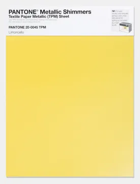 Pantone Metallic Shimmers Textile Paper Metallic (TPM) Sheet 20-0045 Limoncello