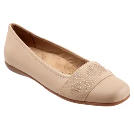 Samantha 172 Nude Gem Ballet Flat Shoes  - SIZE 9.5 AA ONLY