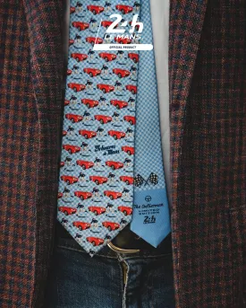 START | 24 Hours of Le Mans - Silk Tie - Light Blue/Red